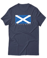 T-Shirt Αντρικό - Scotland Flag - Color Thumbnail Μπλε Γκρι