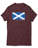 T-Shirt Αντρικό - Scotland Flag - Color Thumbnail Μπορντό