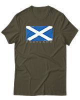 T-Shirt Αντρικό - Scotland Flag - Color Thumbnail Χακί