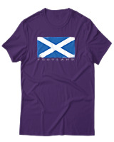 T-Shirt Αντρικό - Scotland Flag - Color Thumbnail Σκούρο Μωβ
