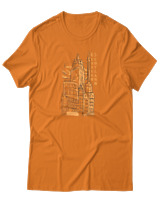 T-Shirt Αντρικό - Scotland Glasgow - Color Thumbnail Πορτοκαλί