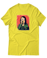 T-Shirt Αντρικό - Screaming Mona - Color Thumbnail Κίτρινο