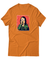 T-Shirt Αντρικό - Screaming Mona - Color Thumbnail Πορτοκαλί