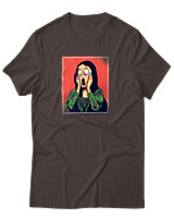 T-Shirt Αντρικό - Screaming Mona - Color Thumbnail Καφέ