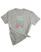 T-Shirt Woman Fashion Γυναικείο - Select Happiness - Color Thumbnail GREY MELANZE