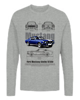 Μακρυμάνικο Μακό Αντρικό - Shelby GT350 1st Generation - Color Thumbnail Γκρι Μελανζέ