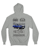 Ζακέτα Φούτερ με κουκούλα Αντρικό - Shelby GT350 1st Generation - Color Thumbnail Γκρι Μελανζέ