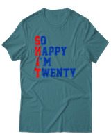 T-Shirt Αντρικό - Shit 20 - Color Thumbnail Μπλε Πράσινο