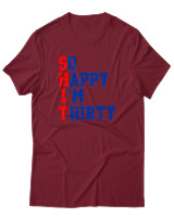 T-Shirt Αντρικό - Shit 30 - Color Thumbnail Σκούρο Κόκκινο