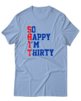 T-Shirt Αντρικό - Shit 30 - Color Thumbnail Γαλάζιο