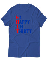 T-Shirt Αντρικό - Shit 30 - Color Thumbnail Μπλε Ρουά