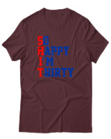 T-Shirt Αντρικό - Shit 30 - Color Thumbnail Μπορντό