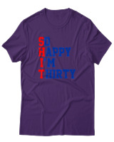 T-Shirt Αντρικό - Shit 30 - Color Thumbnail Σκούρο Μωβ