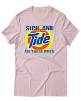 T-Shirt Αντρικό - Sick And Tide Of These Hoes - Color Thumbnail Απαλό Ροζ
