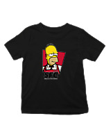T-Shirt  - Simpsons Fried Chicken - Color Thumbnail Μαύρο
