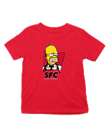 T-Shirt  - Simpsons Fried Chicken - Color Thumbnail Κόκκινο