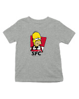 T-Shirt  - Simpsons Fried Chicken - Color Thumbnail Γκρι Μελανζέ