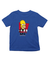 T-Shirt  - Simpsons Fried Chicken - Color Thumbnail Μπλε Ρουά
