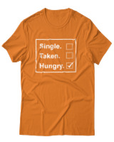 T-Shirt Unisex - Single Taken Hungry - Color Thumbnail Πορτοκαλί