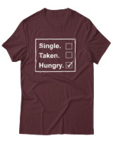 T-Shirt Unisex - Single Taken Hungry - Color Thumbnail Μπορντό
