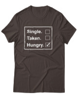 T-Shirt Unisex - Single Taken Hungry - Color Thumbnail Καφέ