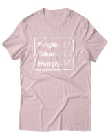 T-Shirt Unisex - Single Taken Hungry - Color Thumbnail Απαλό Ροζ