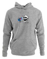 Φούτερ με κουκούλα Αντρικό - Skull Pepsi - Color Thumbnail Γκρι Μελανζέ