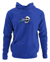 Φούτερ με κουκούλα Αντρικό - Skull Pepsi - Color Thumbnail Μπλε Ρουά