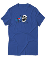 T-Shirt Αντρικό - Skull Pepsi - Color Thumbnail Μπλε Ρουά