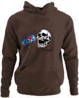 Φούτερ με κουκούλα - Skull Pepsi - Color Thumbnail Καφέ