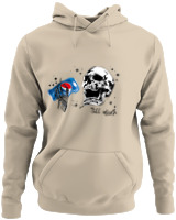 Φούτερ με κουκούλα - Skull Pepsi - Color Thumbnail Μπέζ