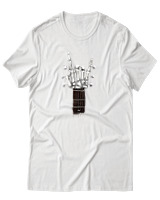 T-Shirt Αντρικό - Skull Quitar - Color Thumbnail Άσπρο