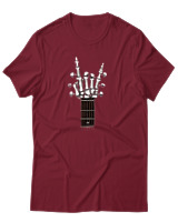 T-Shirt Αντρικό - Skull Quitar - Color Thumbnail Σκούρο Κόκκινο