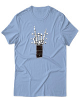 T-Shirt Αντρικό - Skull Quitar - Color Thumbnail Γαλάζιο