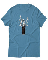 T-Shirt Αντρικό - Skull Quitar - Color Thumbnail Τιρκουάζ