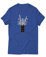 T-Shirt Αντρικό - Skull Quitar - Color Thumbnail Μπλε Ρουά