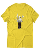 T-Shirt Αντρικό - Skull Quitar - Color Thumbnail Χρυσό Κίτρινο