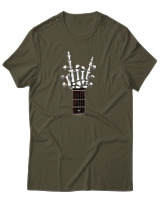 T-Shirt Αντρικό - Skull Quitar - Color Thumbnail Χακί