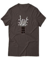 T-Shirt Αντρικό - Skull Quitar - Color Thumbnail Καφέ