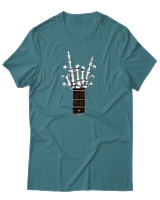 T-Shirt Αντρικό - Skull Quitar - Color Thumbnail Μπλε Πράσινο