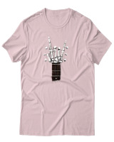 T-Shirt Αντρικό - Skull Quitar - Color Thumbnail Απαλό Ροζ