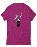 T-Shirt Αντρικό - Skull Quitar - Color Thumbnail Φουξια
