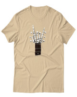 T-Shirt Αντρικό - Skull Quitar - Color Thumbnail Μπεζ