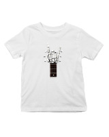 T-Shirt  Παιδικό - Skull Quitar - Color Thumbnail 'Ασπρο