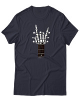 T-Shirt  Γυναικείο - Skull Quitar - Color Thumbnail Σκούρο Μπλέ