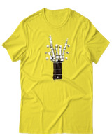 T-Shirt  Γυναικείο - Skull Quitar - Color Thumbnail Κίτρινο