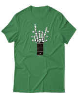 T-Shirt  Γυναικείο - Skull Quitar - Color Thumbnail Πράσινο