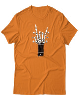 T-Shirt  Γυναικείο - Skull Quitar - Color Thumbnail Πορτοκαλί