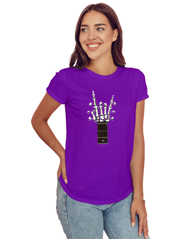 T-Shirt Στενή Γραμμή Γυναικείο - Skull Quitar - Image 1