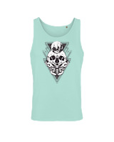 Αμάνικο Μπλουζάκι Αντρικό - Skull Tattoo - Color Thumbnail Arctic Blue